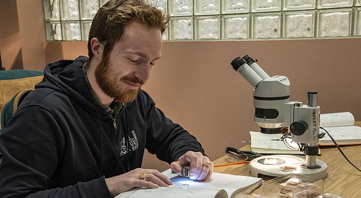 Scientist working at desk